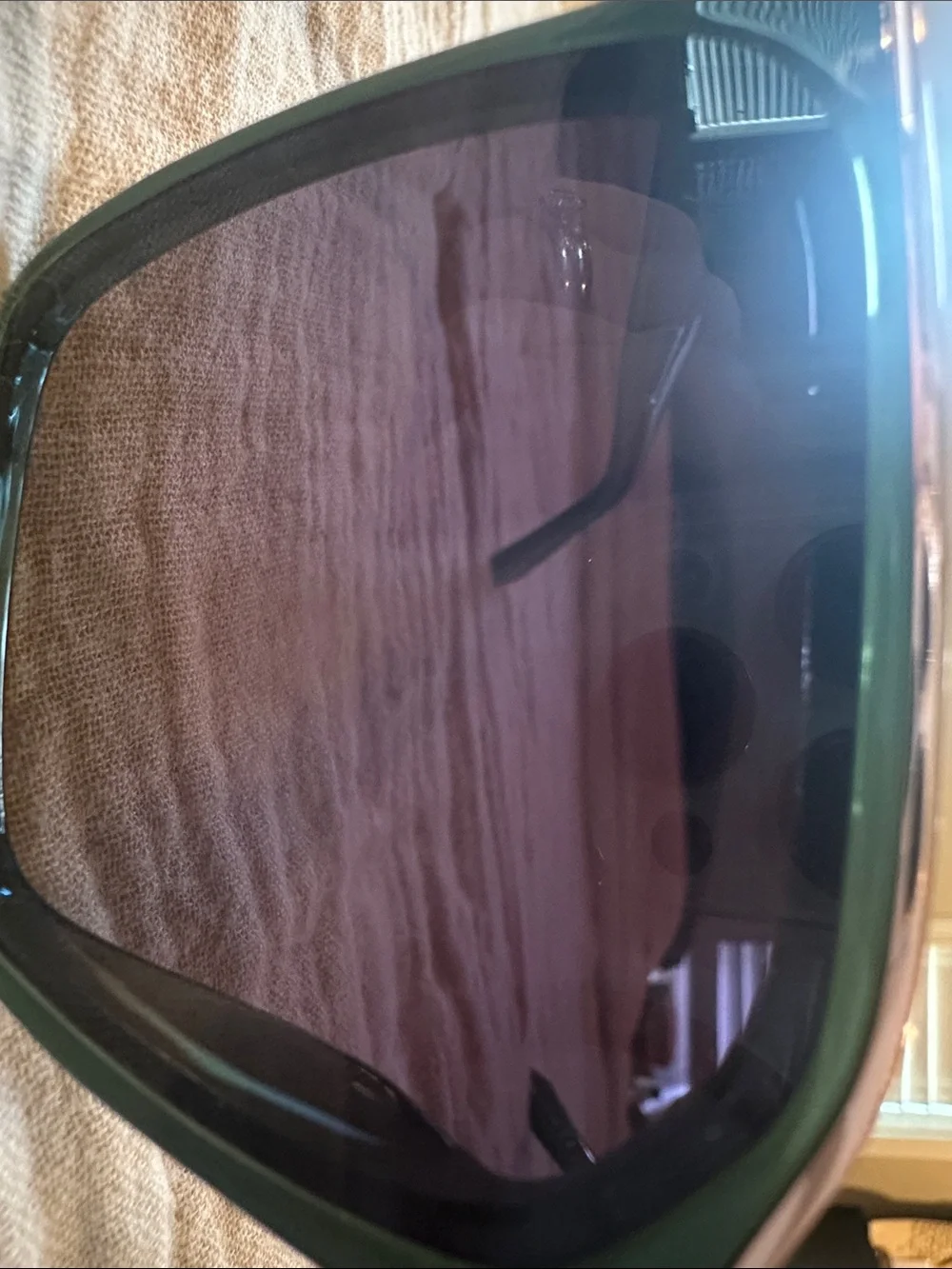 Quay Australia Oversized Square Sunglasses in Dark Green and Black Lenses